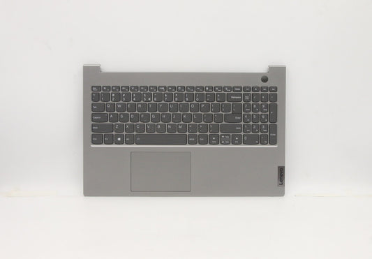 Lenovo C-Cover with Keyboard, US English-Euro Layout, Mineral Grey, Backlit - 5CB1B34953