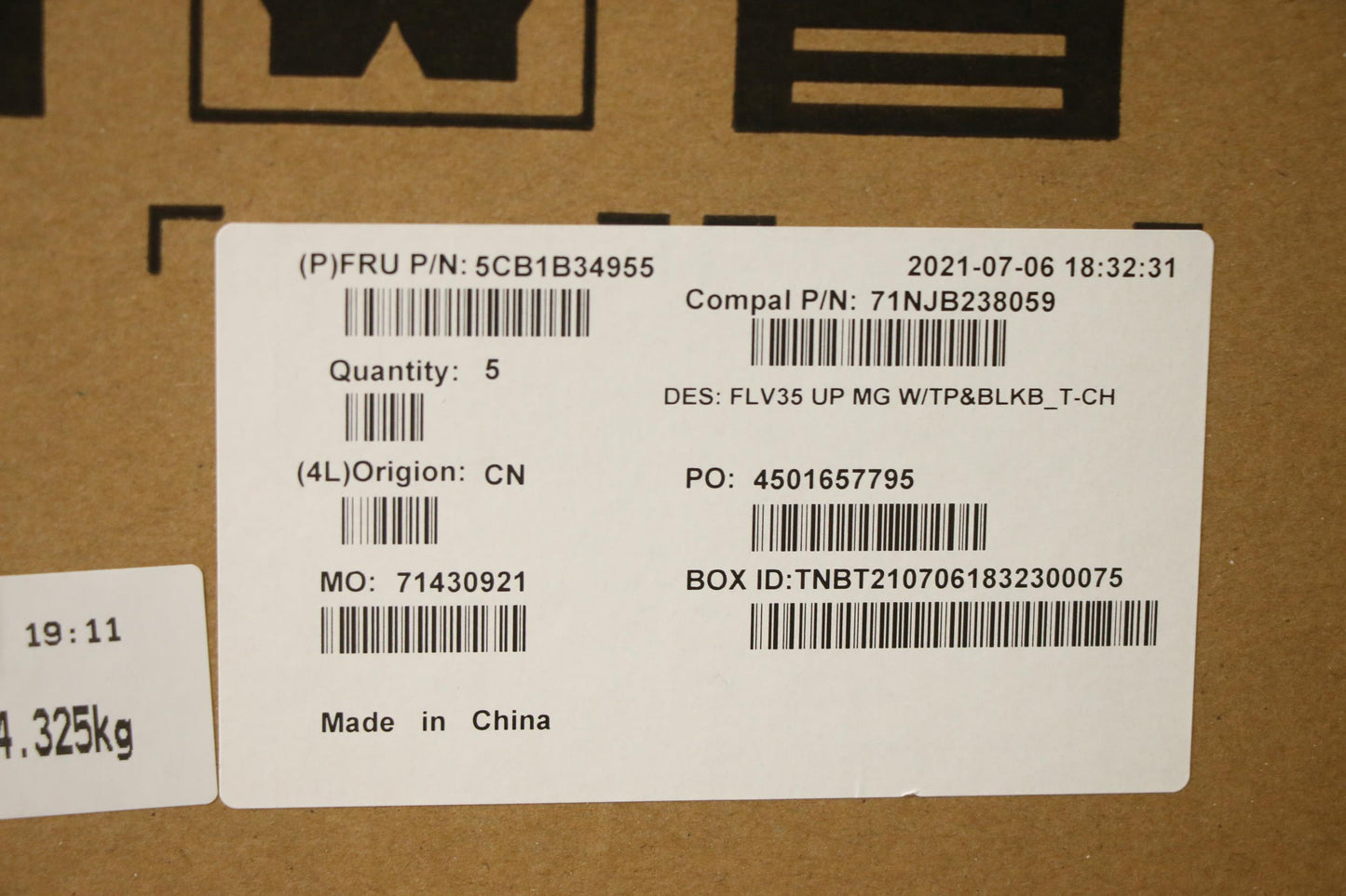 Lenovo Cover Uppercaseasm_Tc C20Ve Mg - 5CB1B34955
