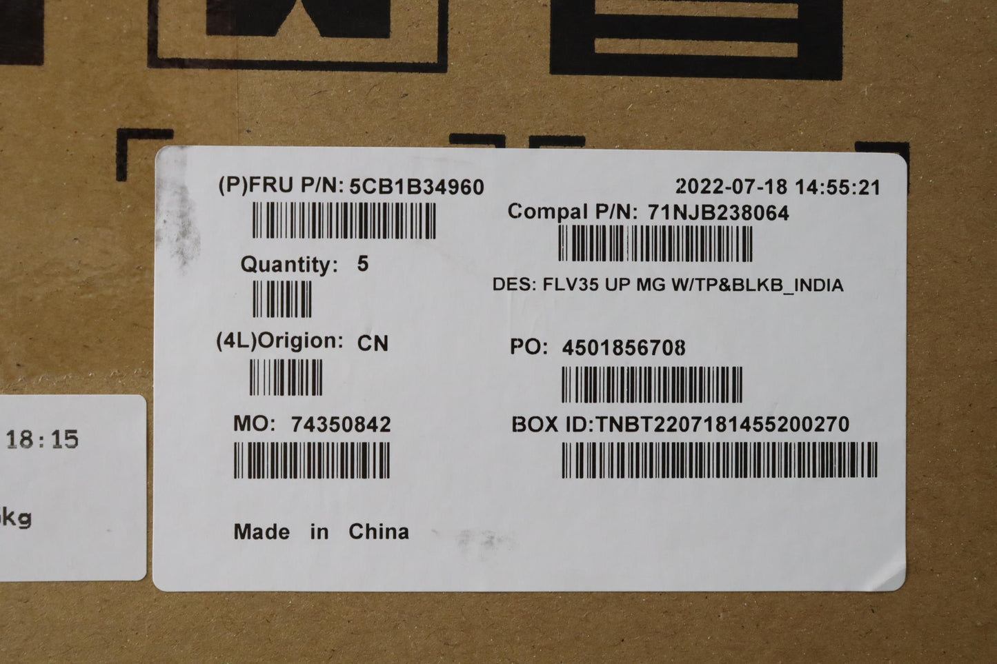 Lenovo Cover Uppercaseasm_Hin C20Ve M - 5CB1B34960