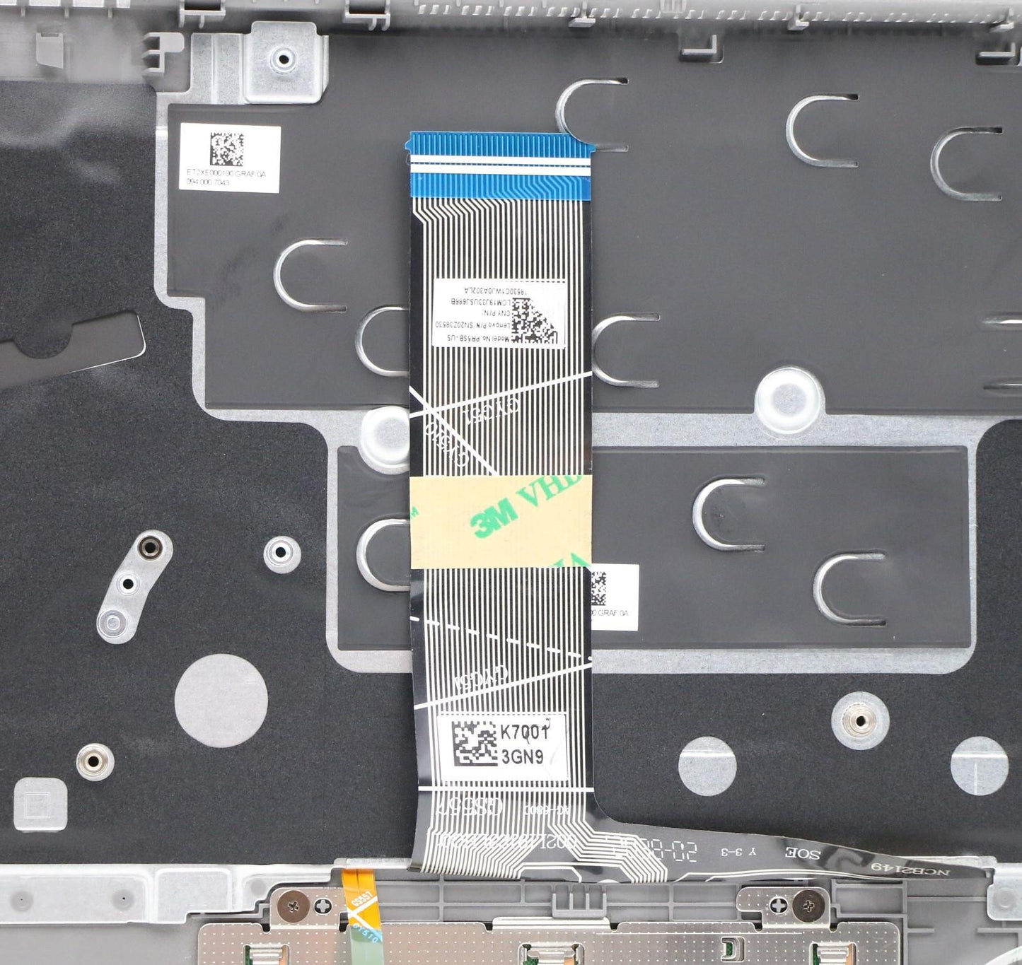 Lenovo - C-Cover with Keyboard, USA English Layout, Mineral Grey, Backlit - 5CB1B34982