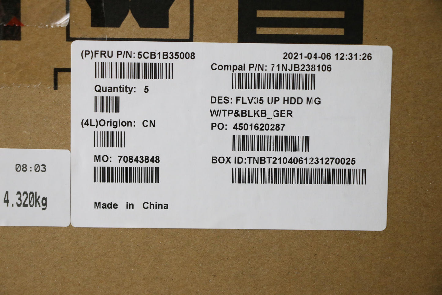 Lenovo Cover Uppercaseasm_Ger C20Ve H - 5CB1B35008