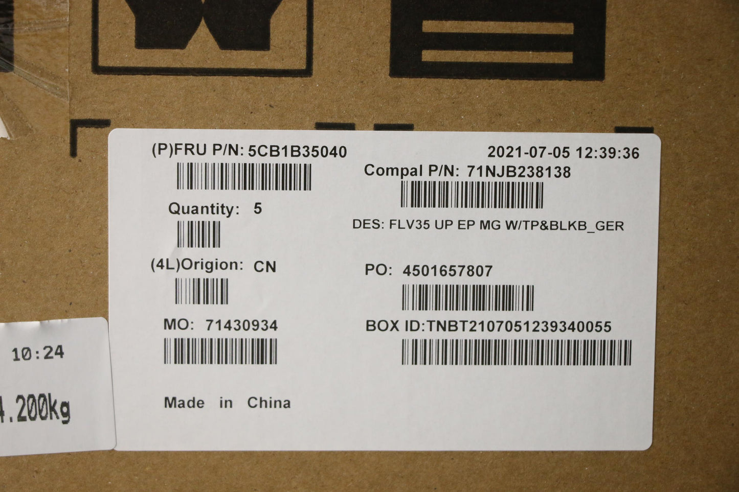 Lenovo Cover Uppercaseasm_Ger C20Ve E - 5CB1B35040