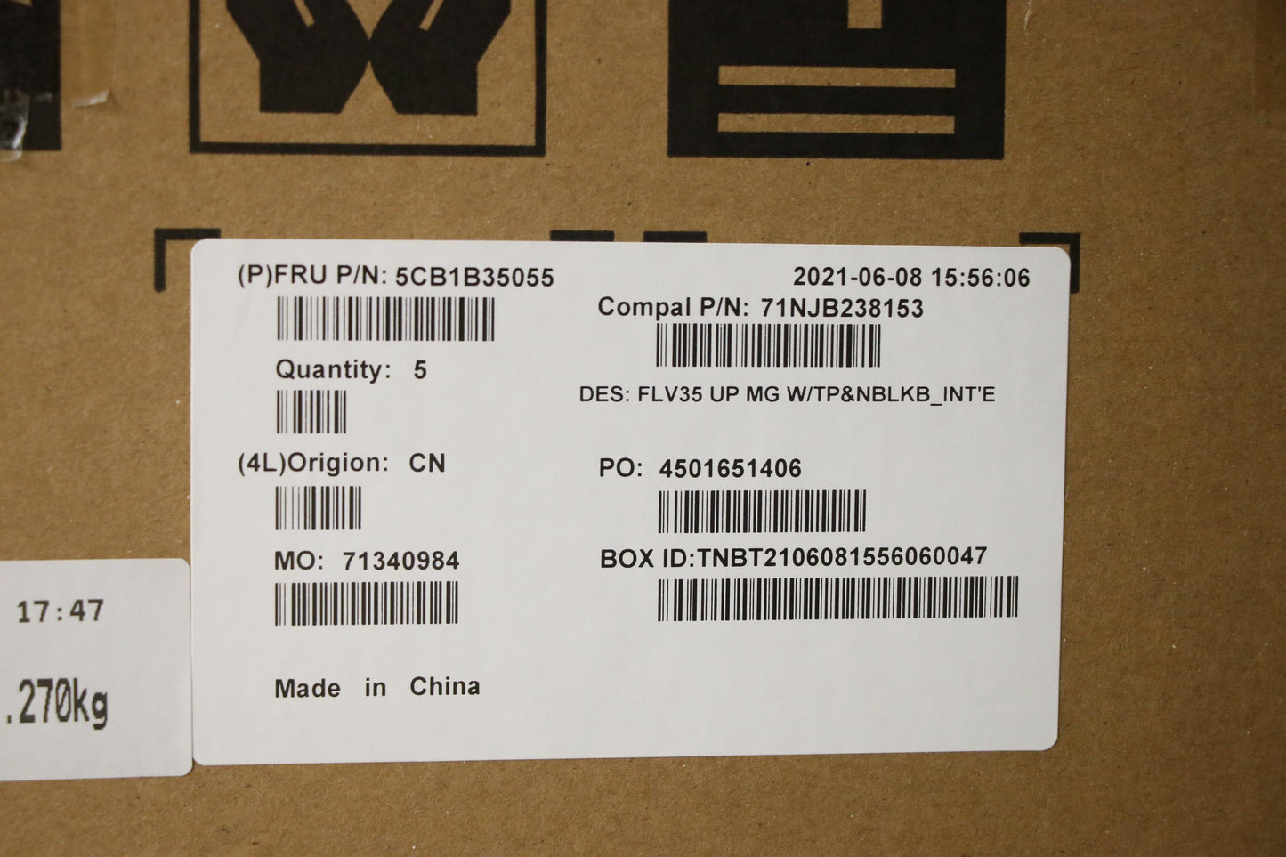 Lenovo Cover Uppercaseasm_Euro Eng C2 - 5CB1B35055