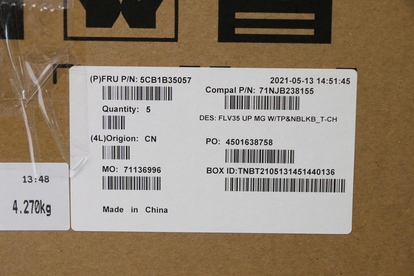 Lenovo Cover Uppercaseasm_Tc C20Ve Mg - 5CB1B35057
