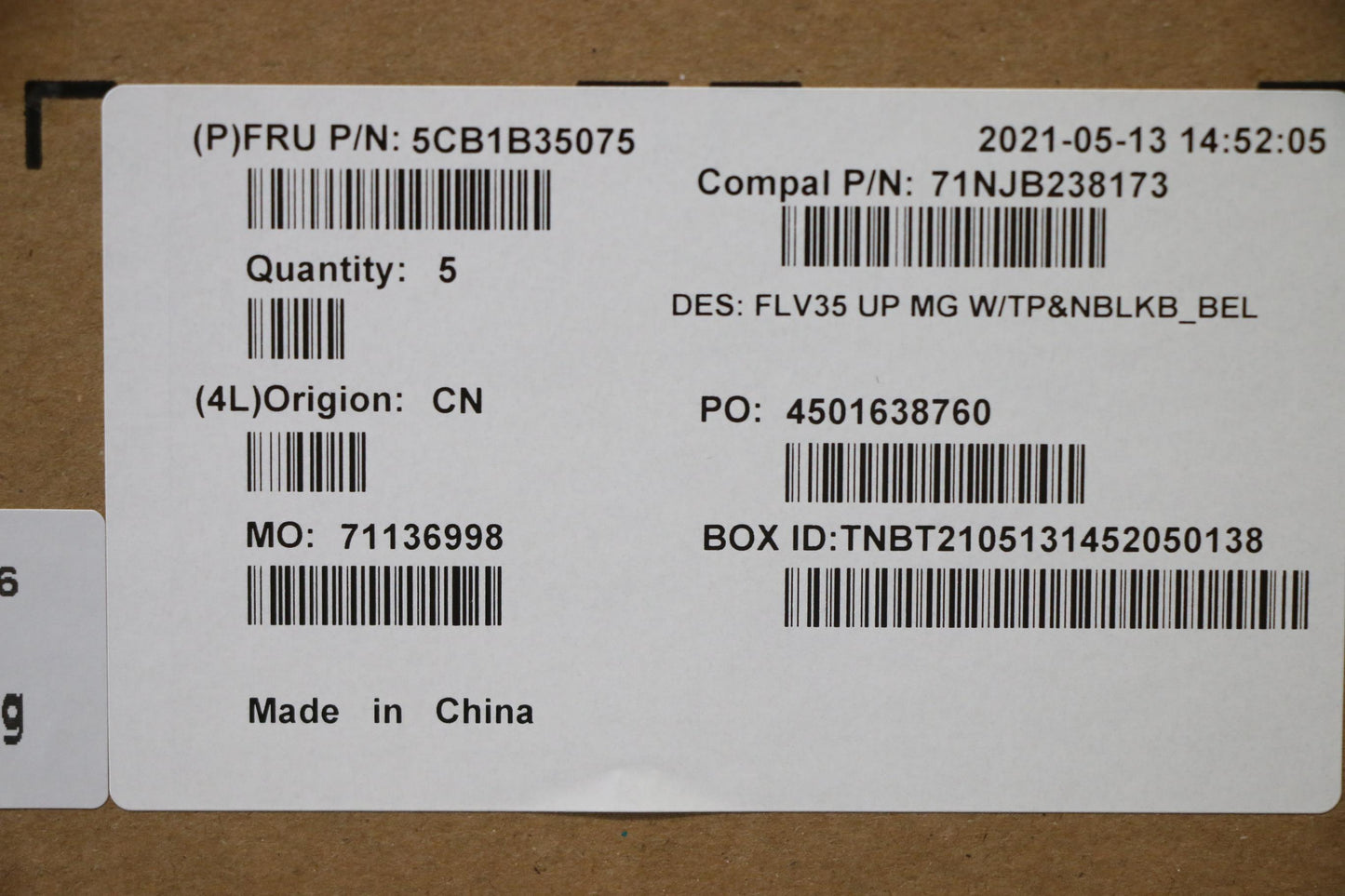 Lenovo Cover Uppercaseasm_Bel C20Ve M - 5CB1B35075