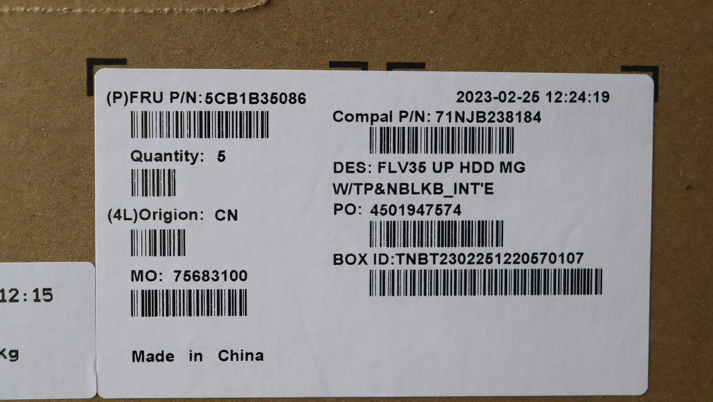 Lenovo Cover Uppercaseasm_Euroeng C20 - 5CB1B35086