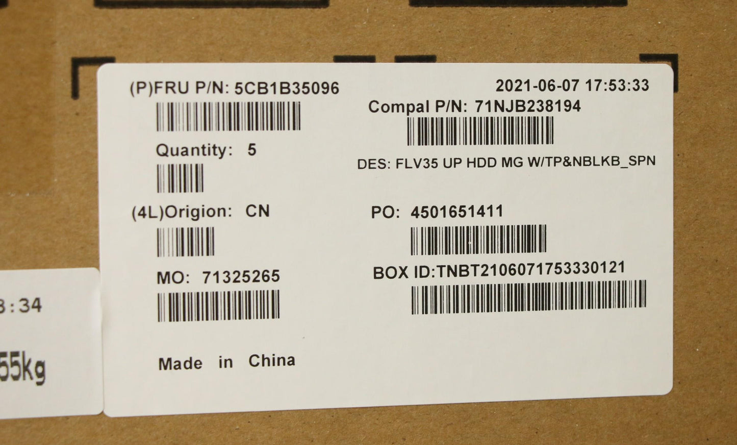 Lenovo Cover Uppercaseasm_Spa C20Ve H - 5CB1B35096
