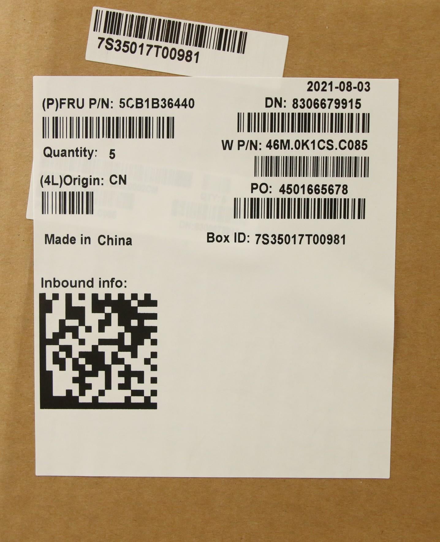 Lenovo Cover Upper Case Asm_Tc W 82Hs - 5CB1B36440