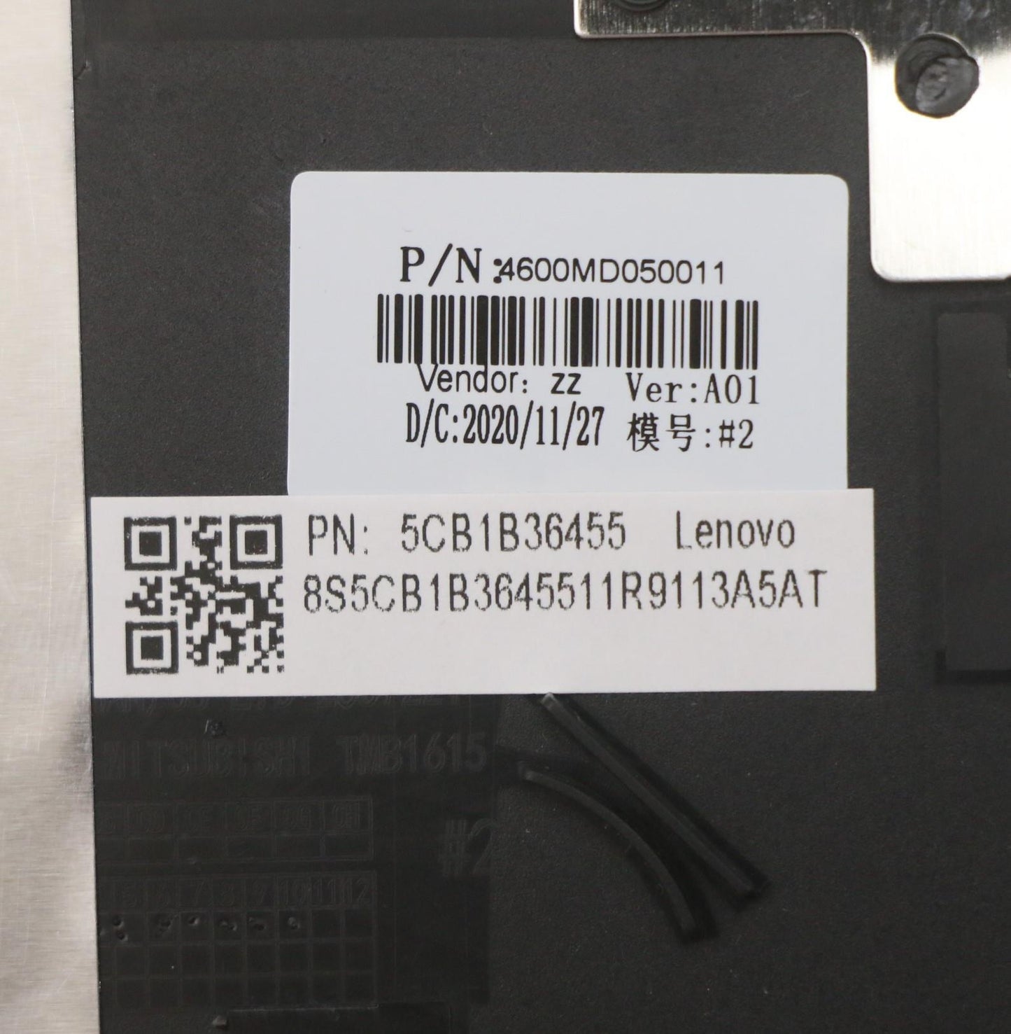 Lenovo Cover Upper Case Asm_Euro Eng - 5CB1B36455