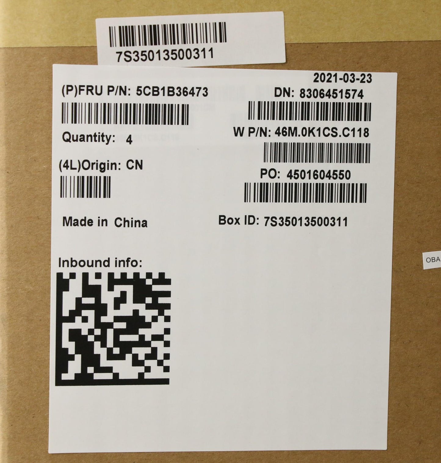 Lenovo Cover Upper Case Asm_Fra W 82H - 5CB1B36473