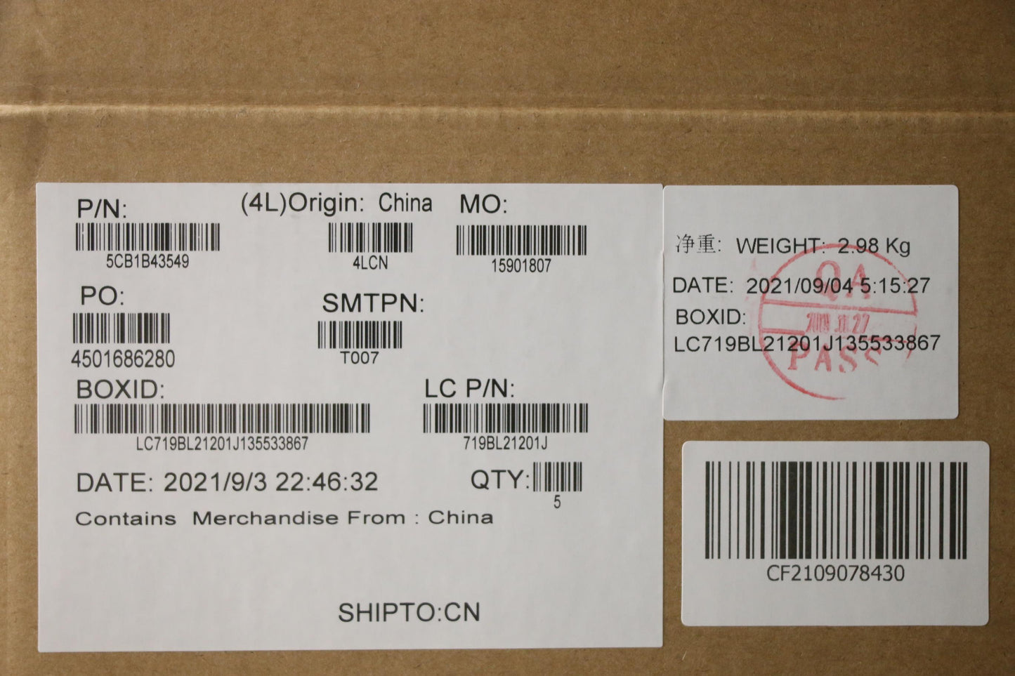 Lenovo Cover Upper Case Asm_Nordic L8 - 5CB1B43549