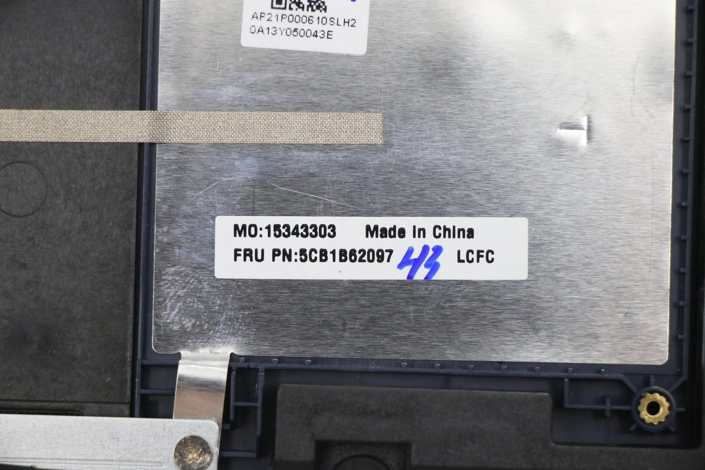 Lenovo Abyss Blue Backlit Fingerprint Keyboard C-Cover - 5CB1B62097