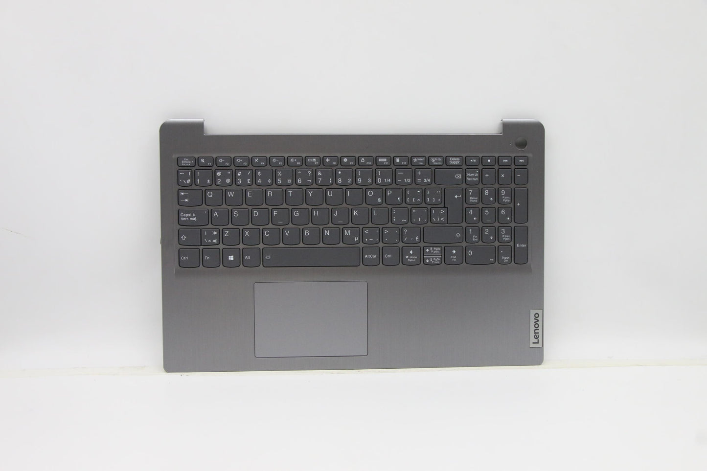 Lenovo C-Cover with Keyboard, Canadian French-English, Arctic Grey, Backlight, Fingerprint - 5CB1B65443