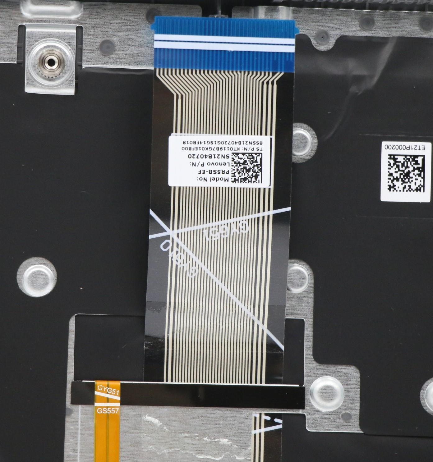 Lenovo C-Cover with Keyboard, Canadian French-English, Arctic Grey, Backlight, Fingerprint - 5CB1B65443