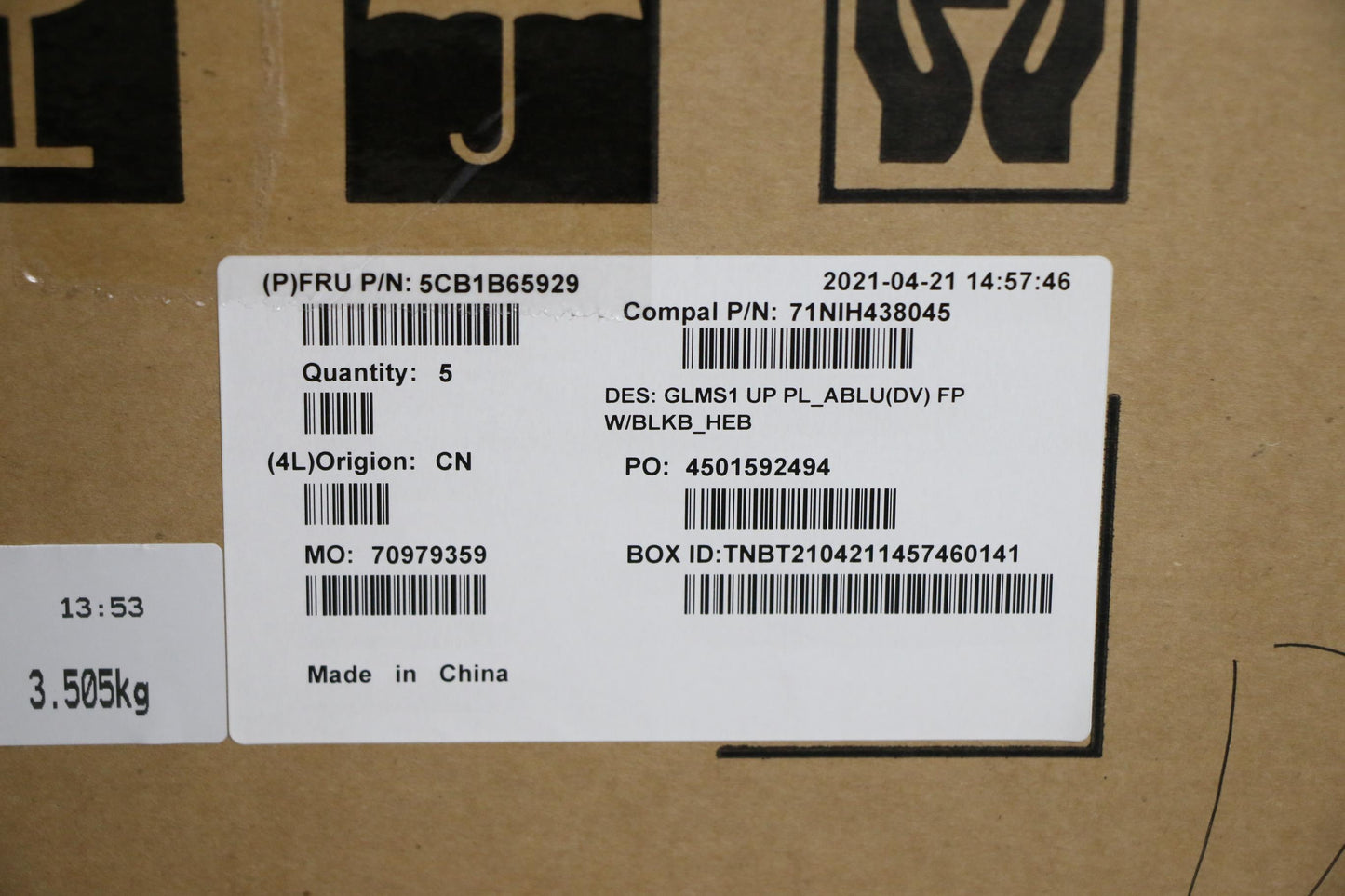 Lenovo Cover Uppercase_Hbw C82Fe Plbu - 5CB1B65929