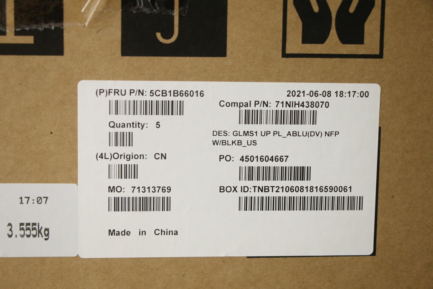 Lenovo Cover Uppercase_Eng C82Fe Plbu - 5CB1B66016