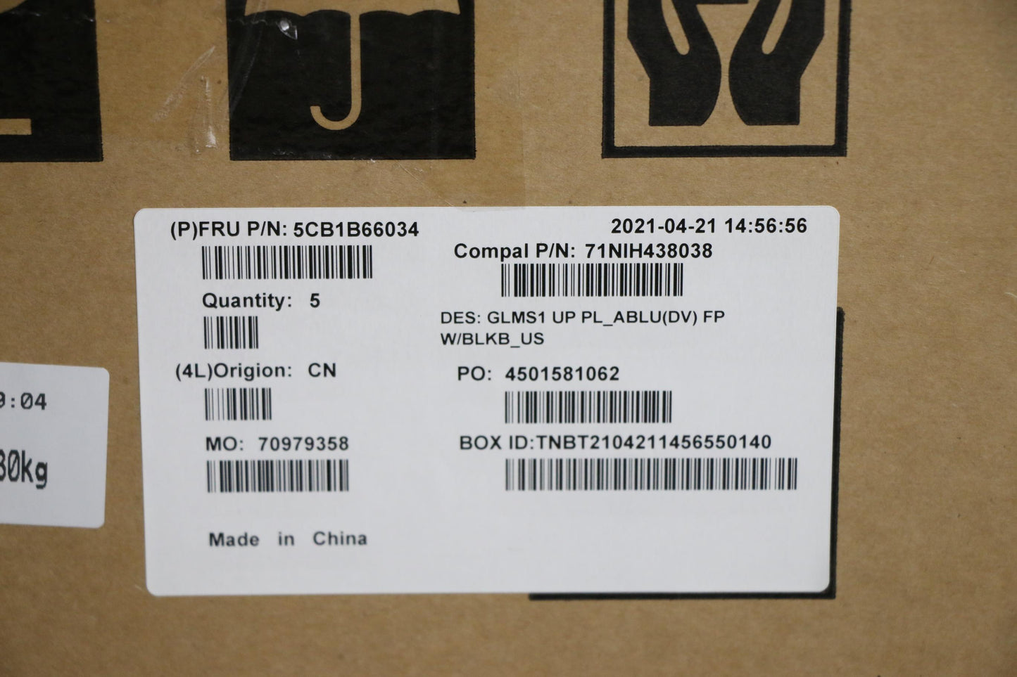 Lenovo Cover Uppercase_Eng C82Fe Plbu - 5CB1B66034