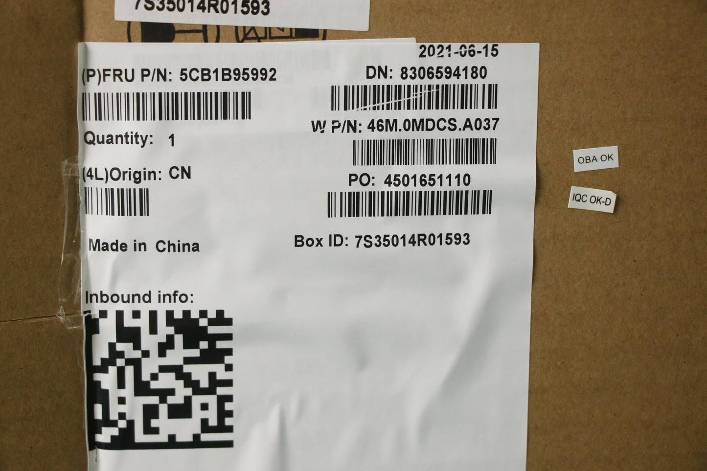 Lenovo Cover Upper Case Asm_Euro Eng - 5CB1B95992