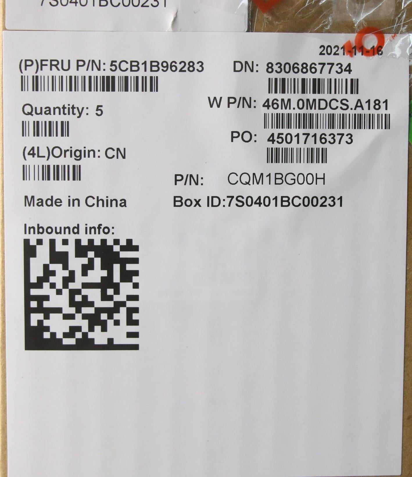 Lenovo Cover Upper Case Asm_Fra W 82H - 5CB1B96283