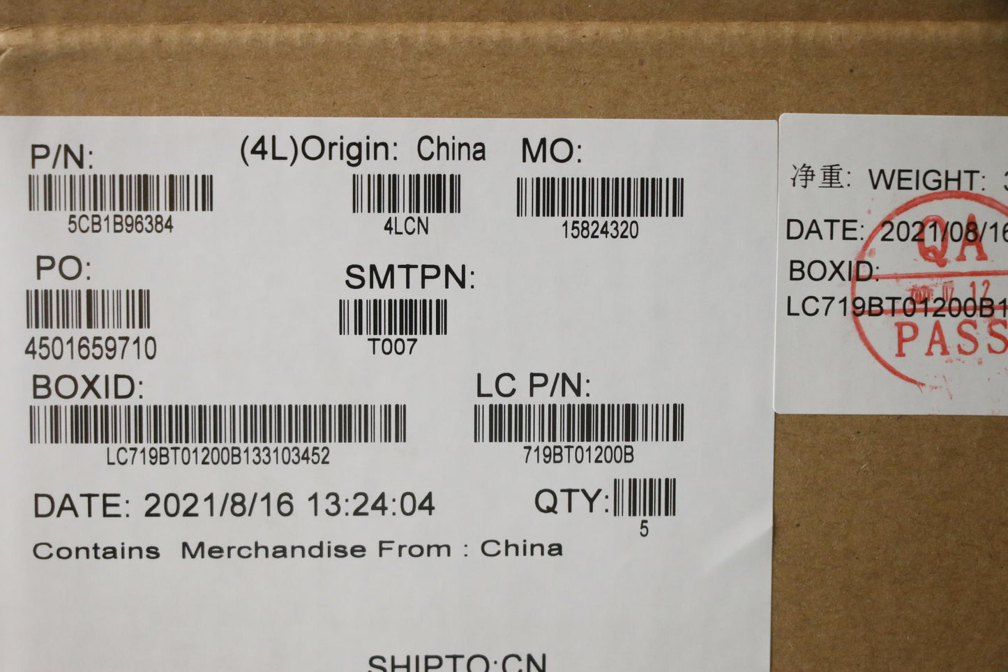 Lenovo Cover Upper Case Asm_Fra/Eng L - 5CB1B96384