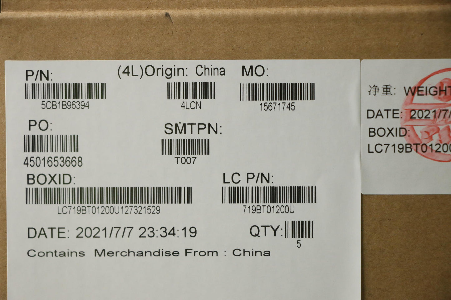Lenovo Cover Upper Case Asm_La Spa L8 - 5CB1B96394