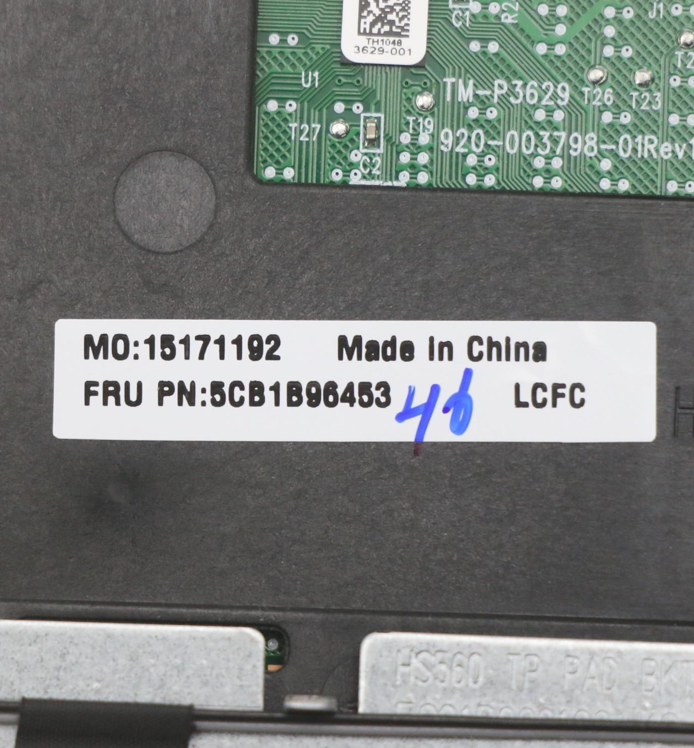 Lenovo C-Cover with Keyboard, USA English, Black, Non-Backlit - 5CB1B96453