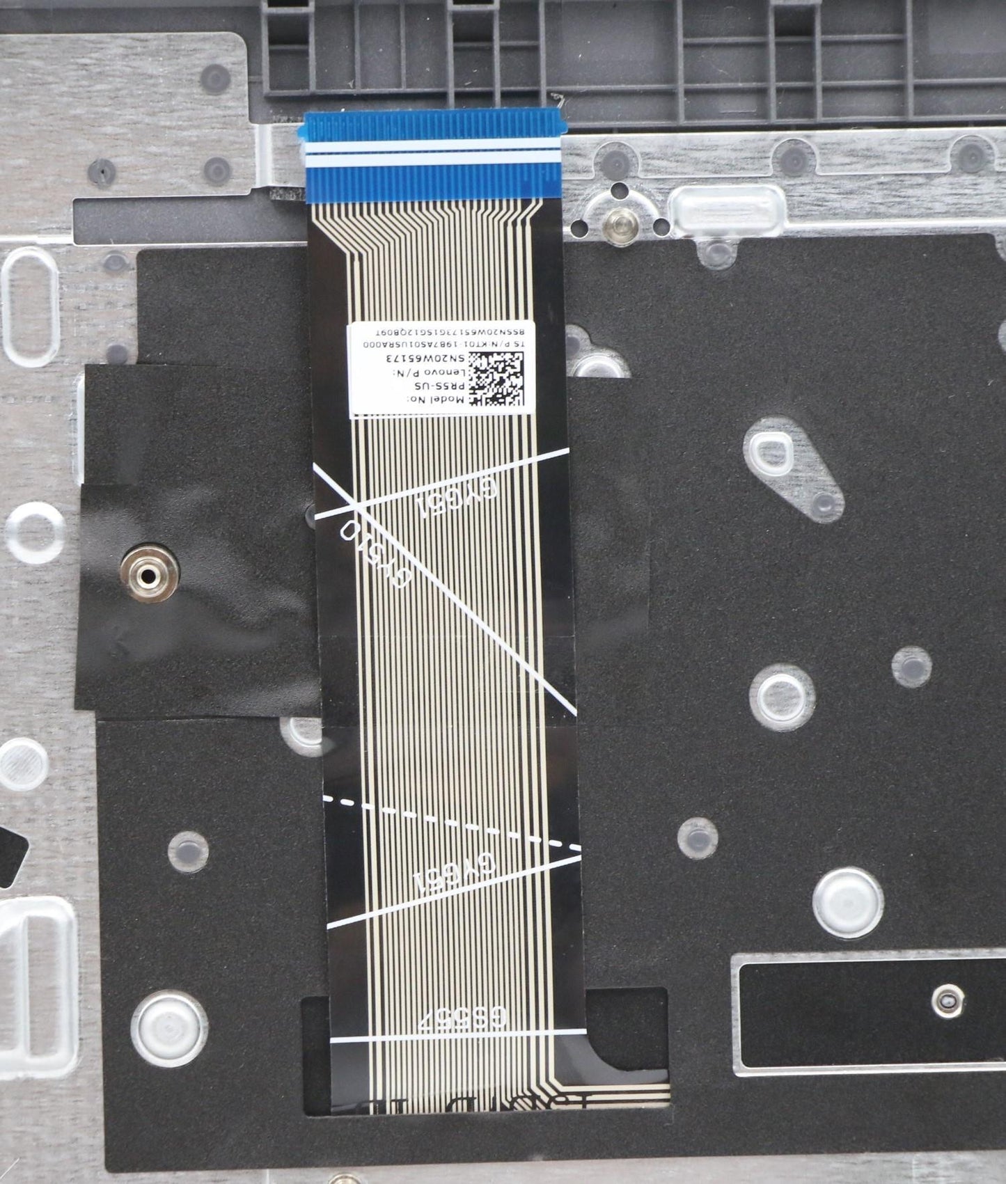 Lenovo C-Cover with Keyboard, USA English, Arctic Grey, Non-Backlit, with Fingerprint Reader - 5CB1B97483