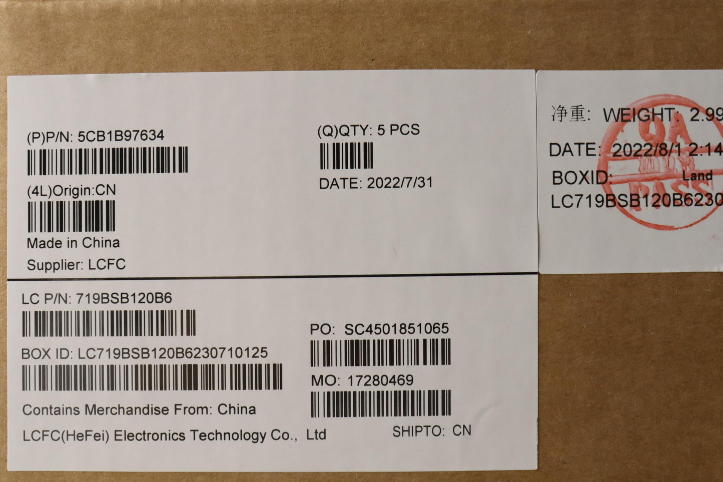 Lenovo Cover Upper Case Asm_La Spa L8 - 5CB1B97634