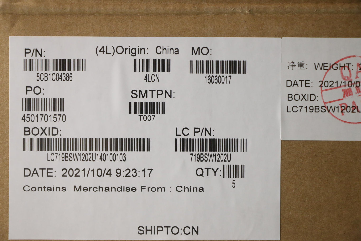 Lenovo Cover Upper Case Asm_Sws L82H7 - 5CB1C04386