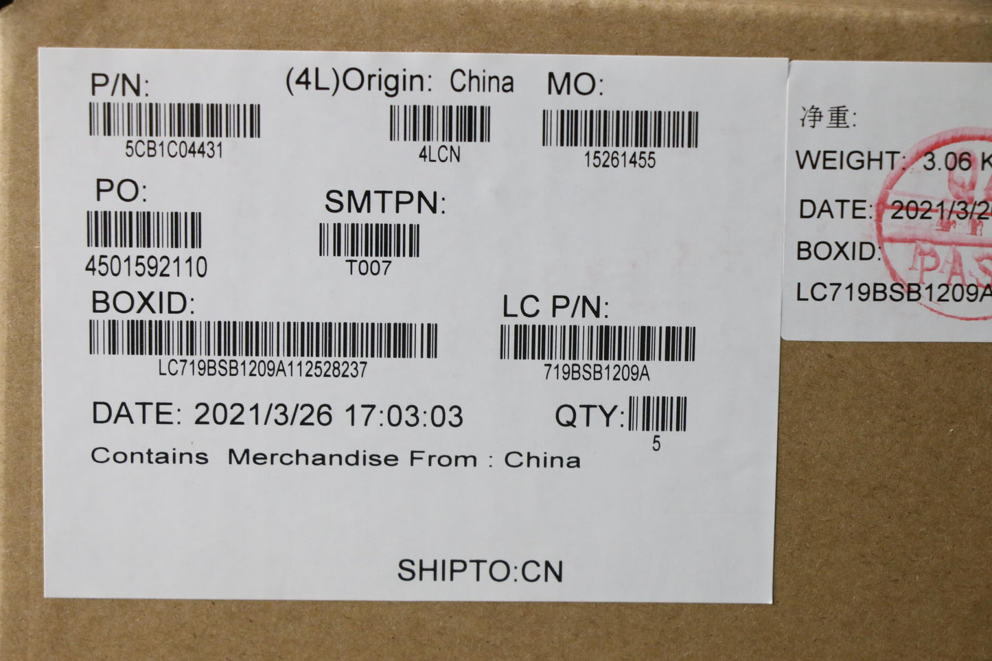 Lenovo Cover Upper Case Asm_Thai L82H - 5CB1C04431