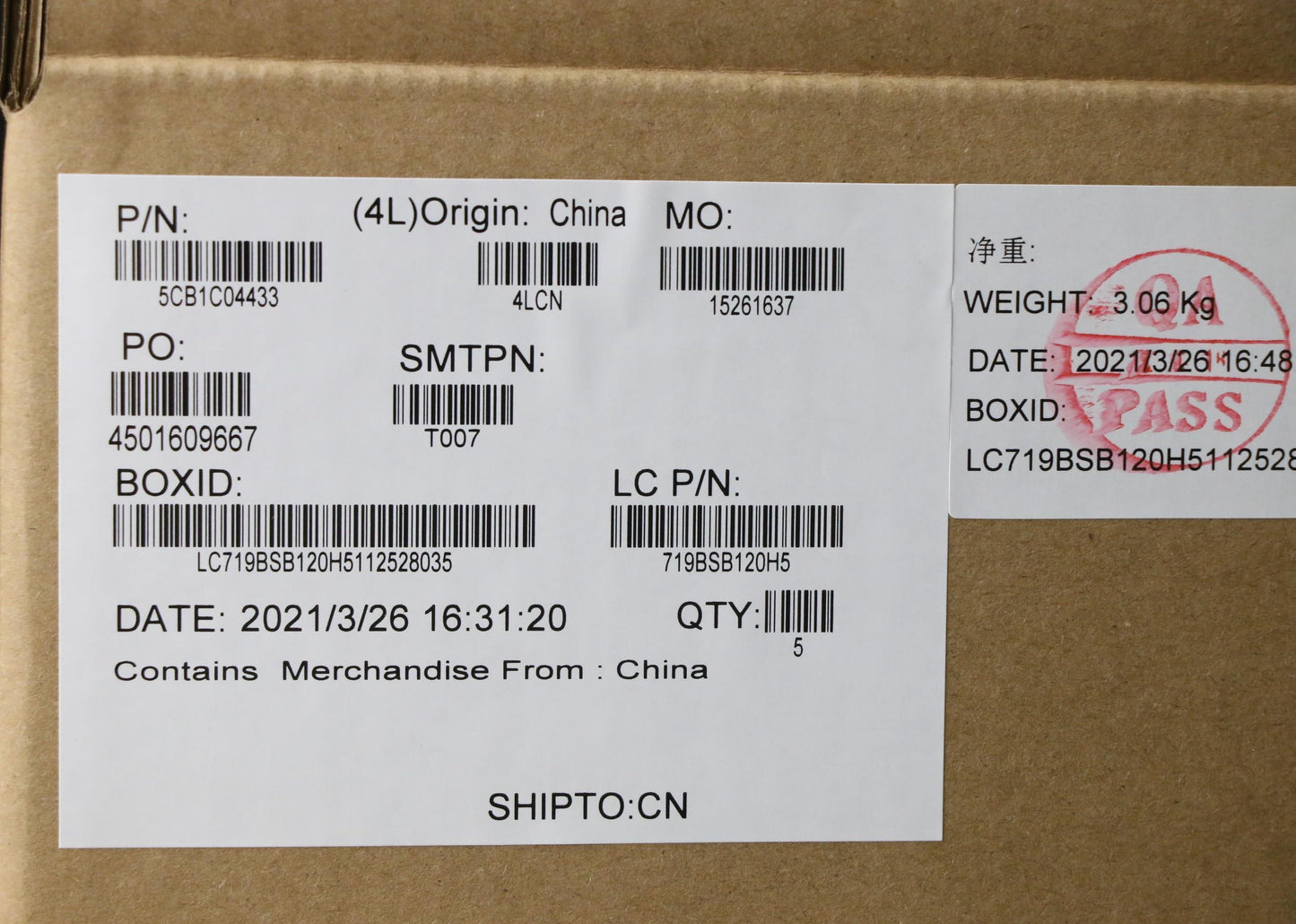 Lenovo Cover Upper Case Asm_Laspal82H - 5CB1C04433