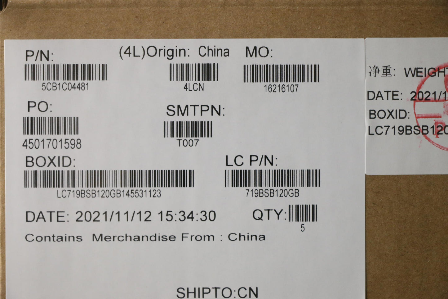 Lenovo Cover Upper Case Asm_Euroengl8 - 5CB1C04481