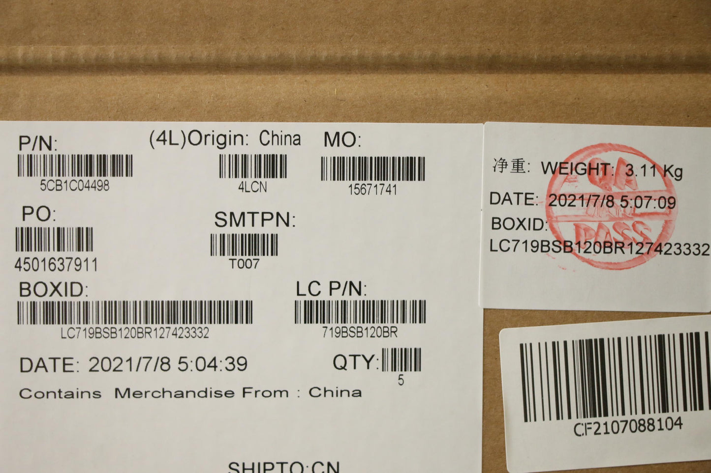 Lenovo Cover Upper Case Asm_Slv L82H7 - 5CB1C04498