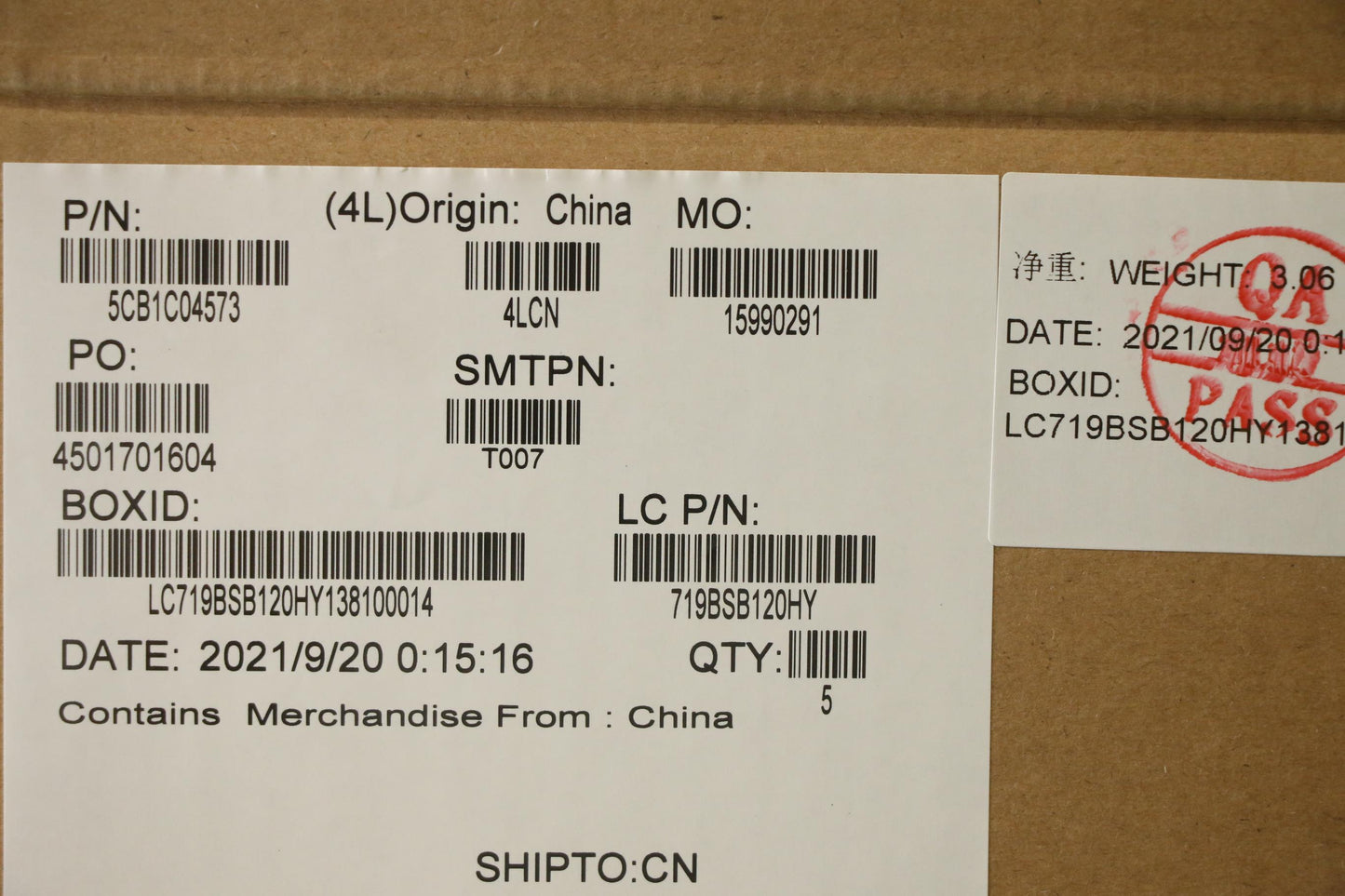 Lenovo Cover Upper Case Asm_Spa L82H7 - 5CB1C04573