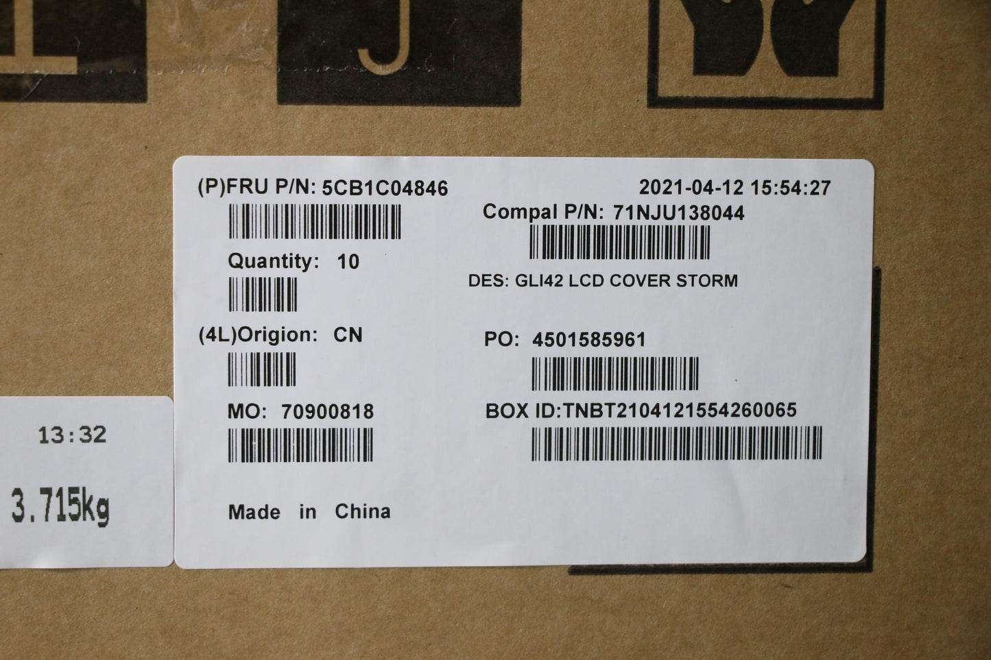 Lenovo Cover Lcd Cover C 82L3 Storm - 5CB1C04846
