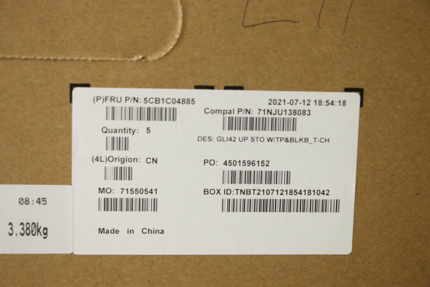 Lenovo Cover Uppercaseasm_Tc C82L3 St - 5CB1C04885