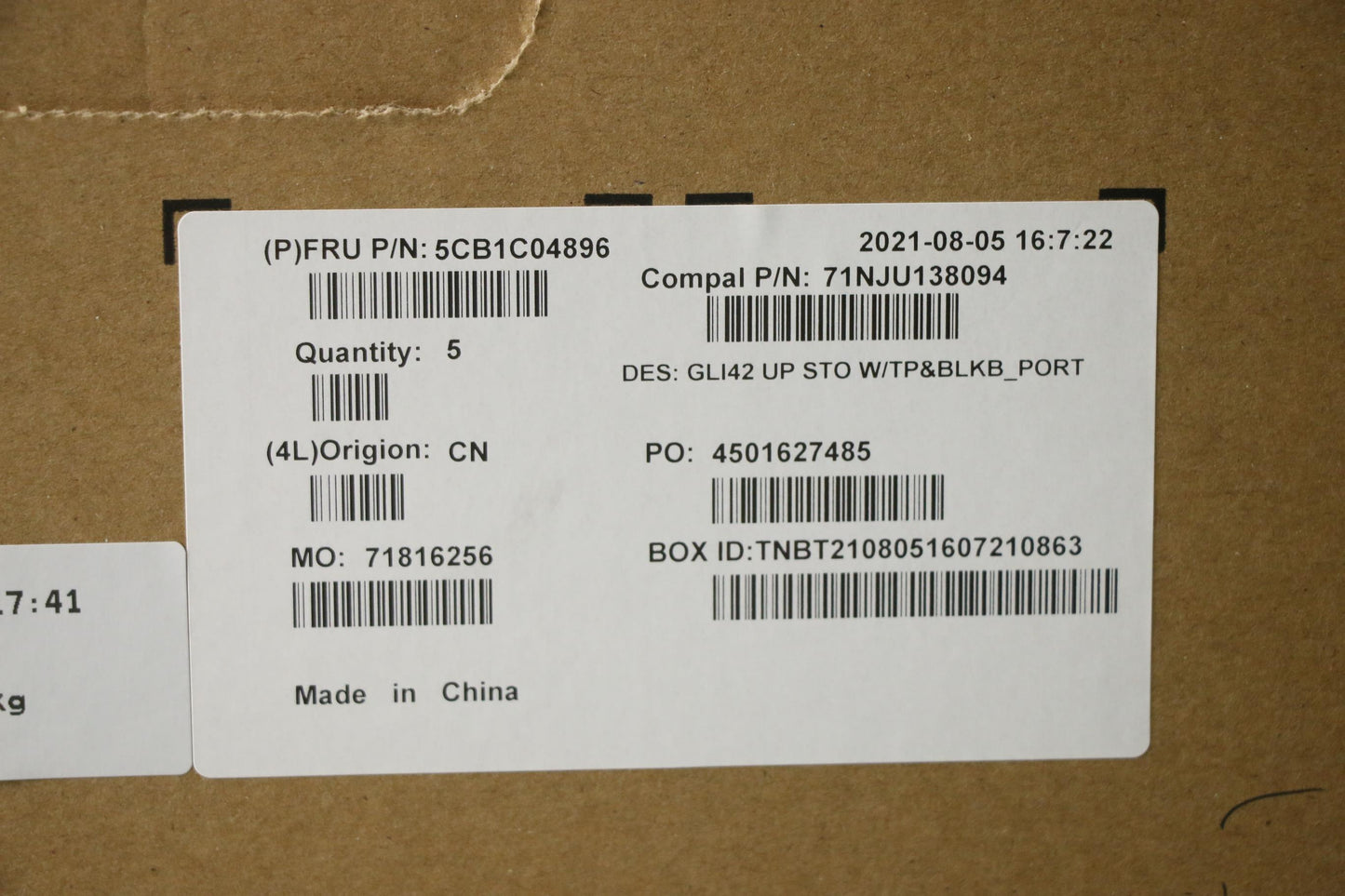 Lenovo Cover Uppercaseasm_Por C82L3 S - 5CB1C04896
