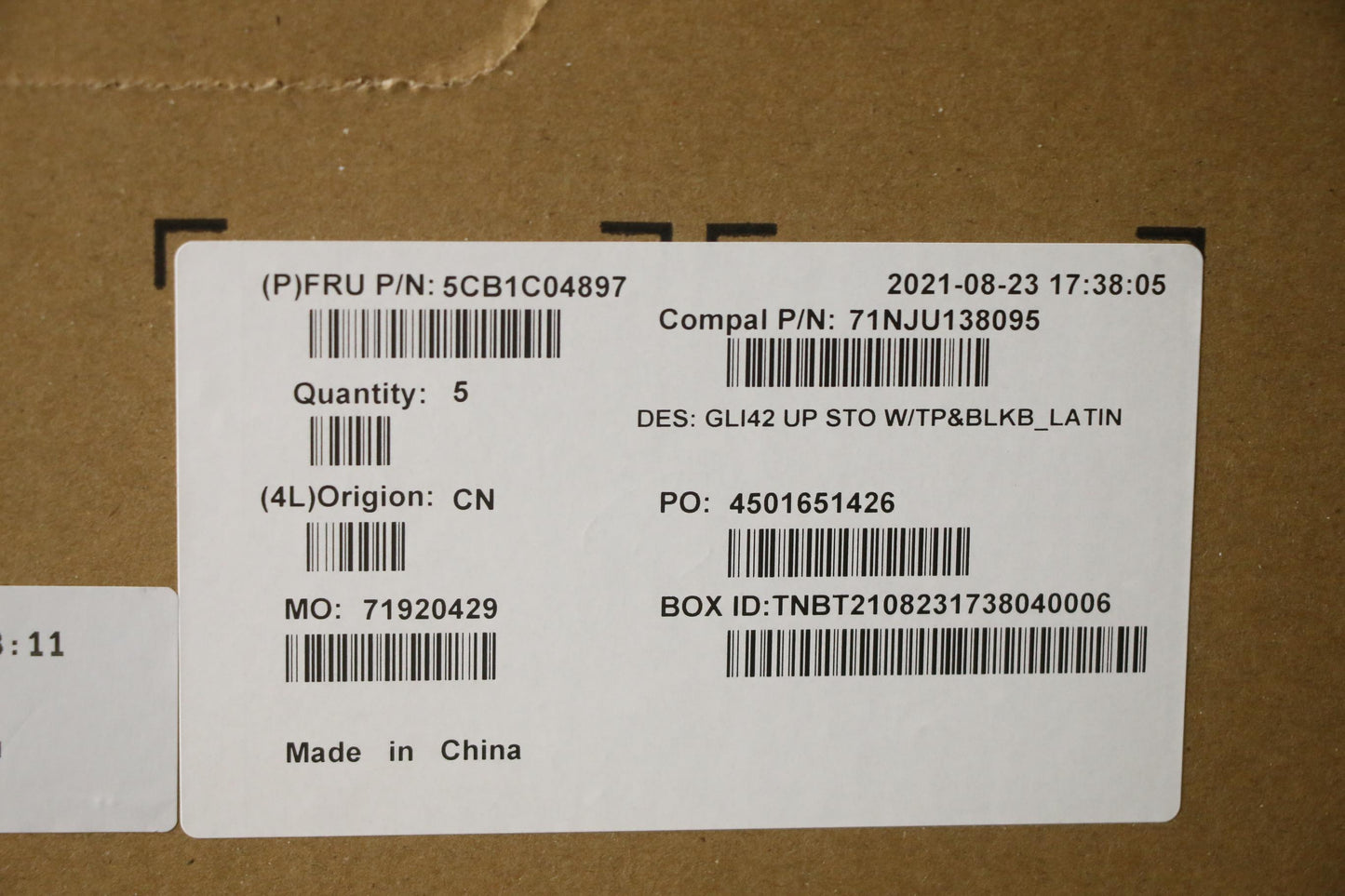Lenovo Cover Uppercaseasm_La Spa C82L - 5CB1C04897