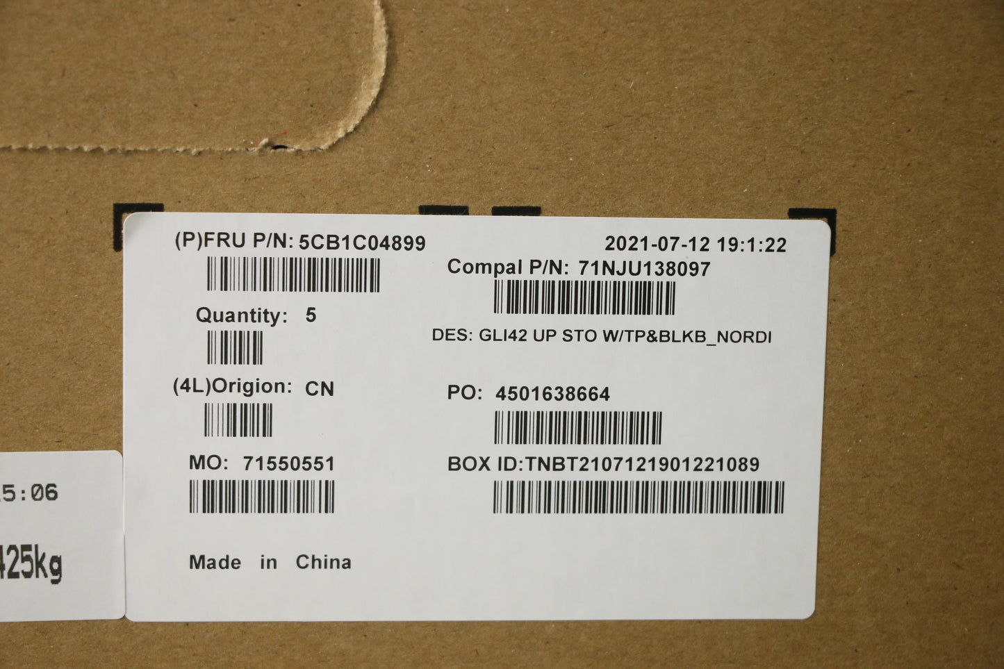 Lenovo Cover Uppercaseasm_Nordic C82L - 5CB1C04899