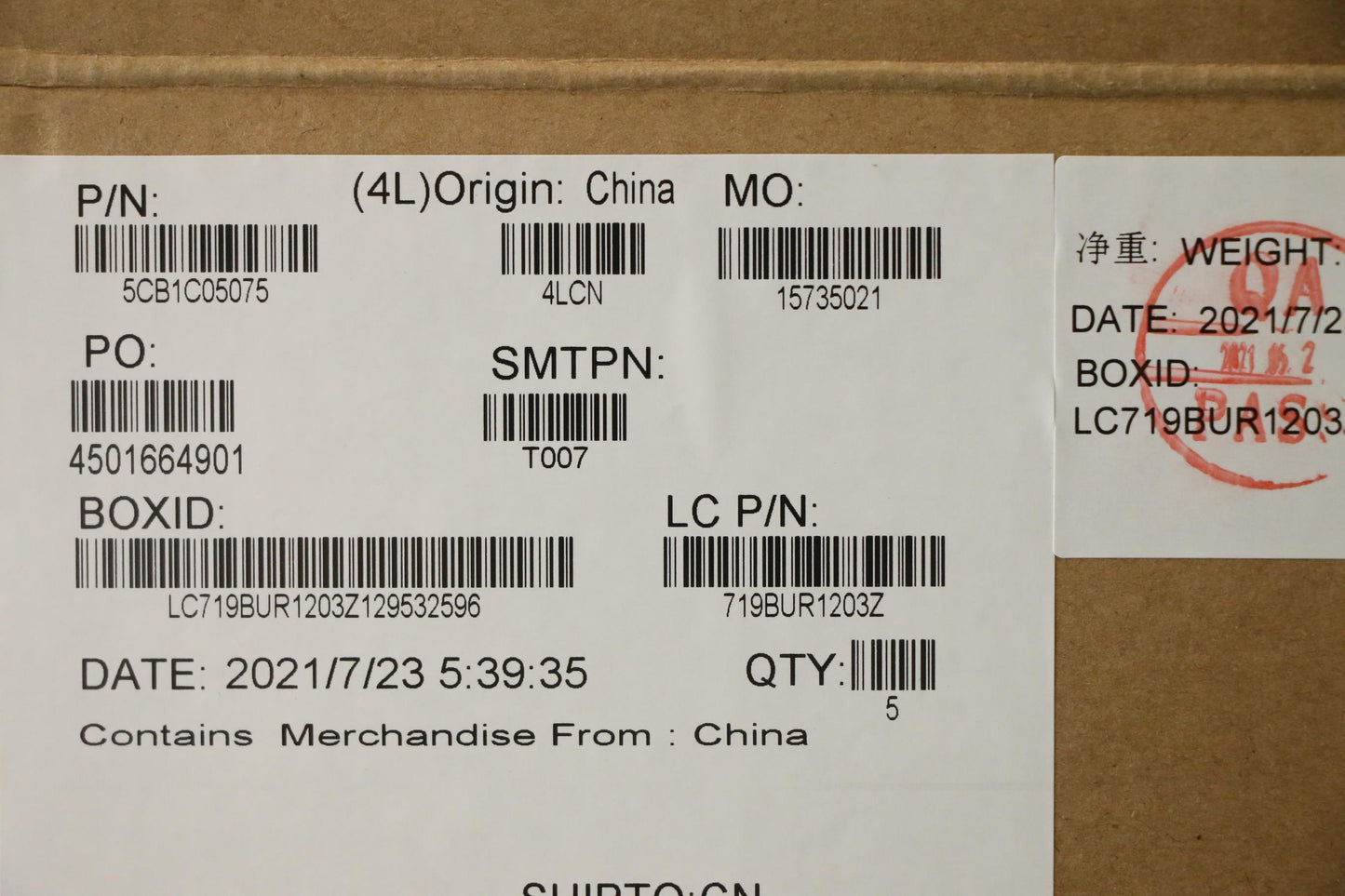 Lenovo Cover Upper Case Asm_Ti L81X7 - 5CB1C05075