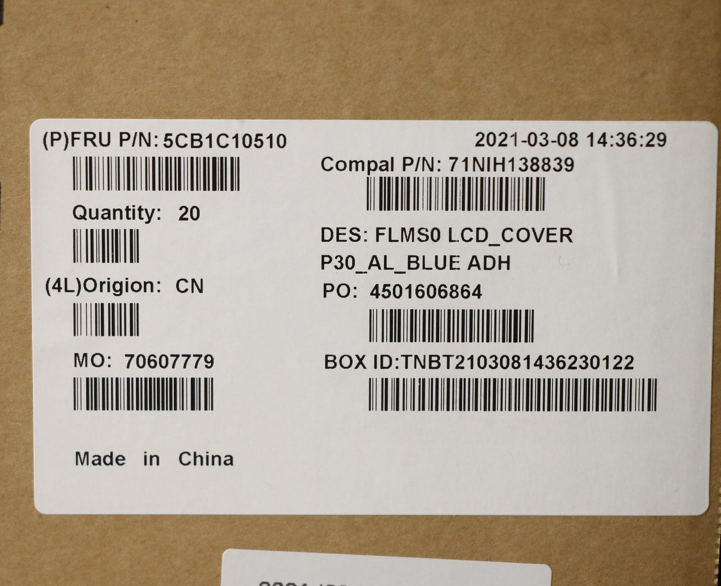Lenovo Cover Lcd Cover C 81Yh P30_Al_ - 5CB1C10510