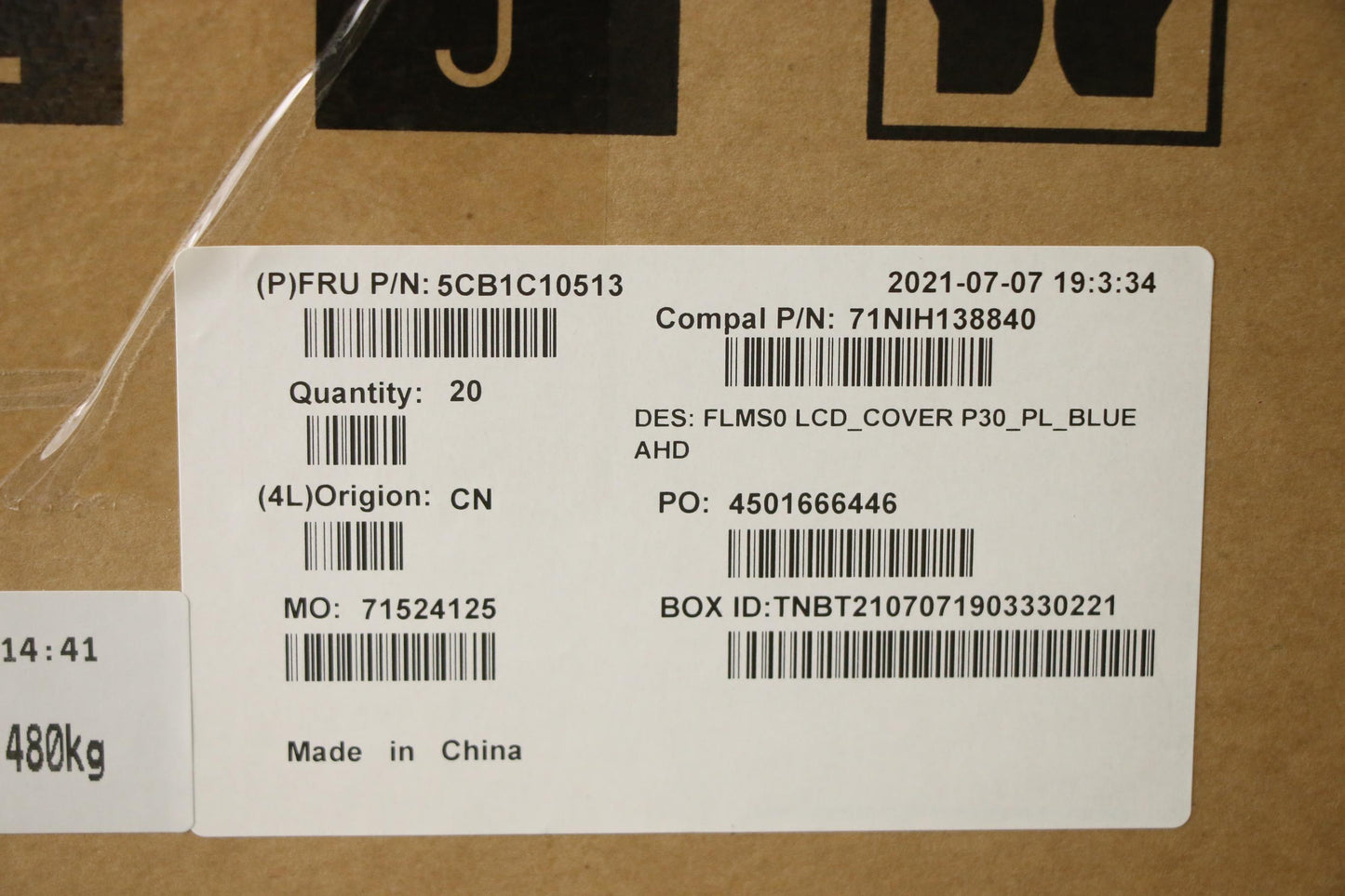 Lenovo LCD Cover, P30, Blue N - 5CB1C10513