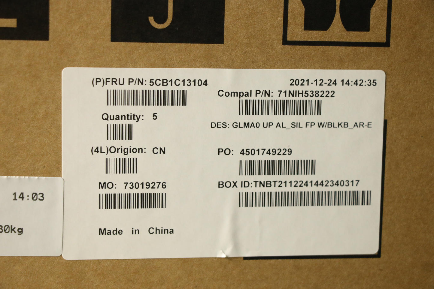 Lenovo Cover Upper C82Lm Al_Sil Fp Bl - 5CB1C13104