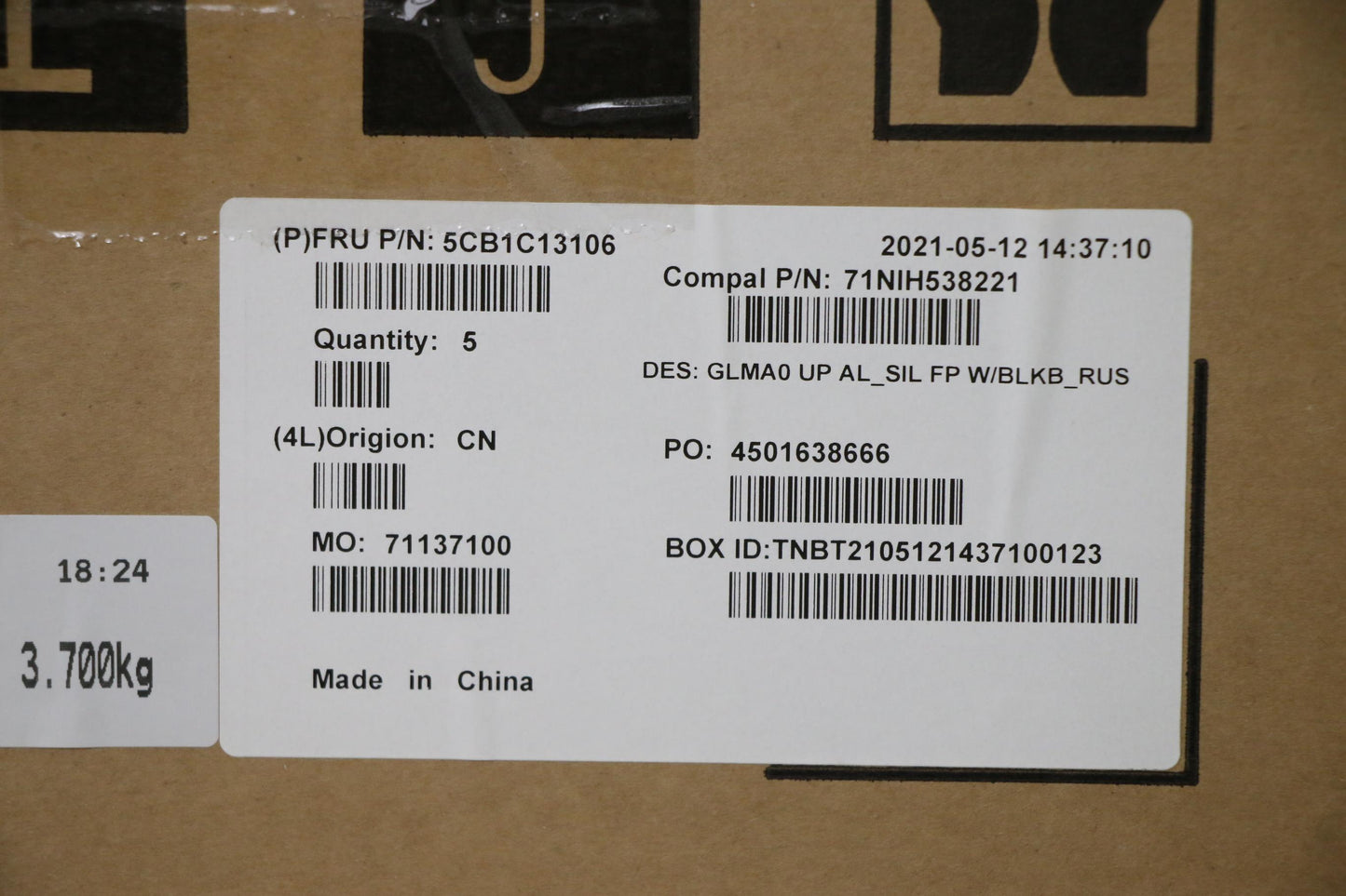 Lenovo Cover Upper C82Lm Al_Sil Fp Bl - 5CB1C13106