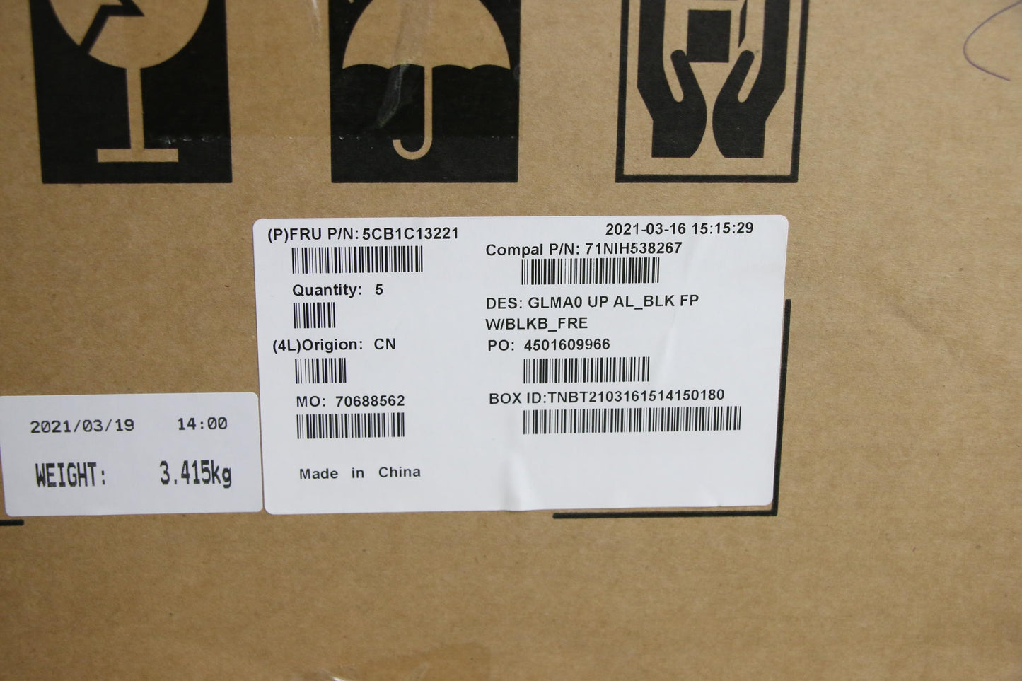Lenovo Cover Upper C82Lm Al_Blk Fp Bl - 5CB1C13221