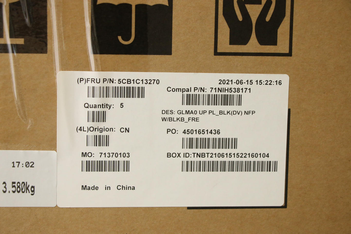 Lenovo Cover Upper C82Lm Pl_Blkd Nfp - 5CB1C13270