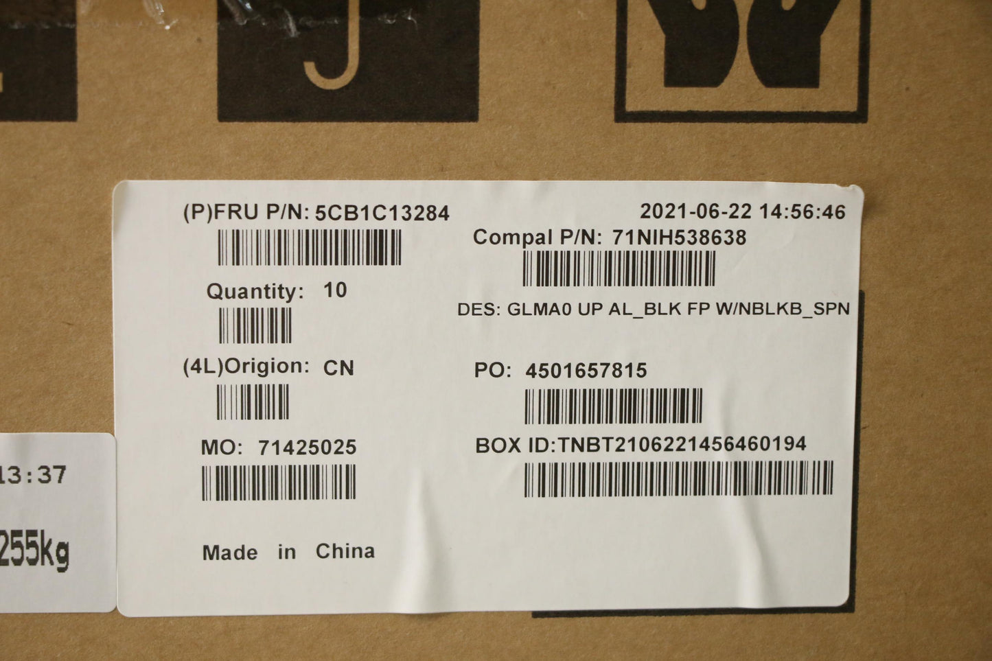 Lenovo Cover Upper C82Lm Al_Blk Fp Nb - 5CB1C13284