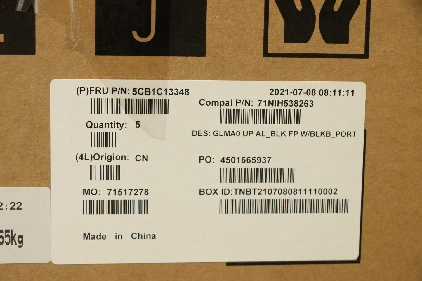 Lenovo Cover Upper C82Lm Al_Blk Fp Bl - 5CB1C13348