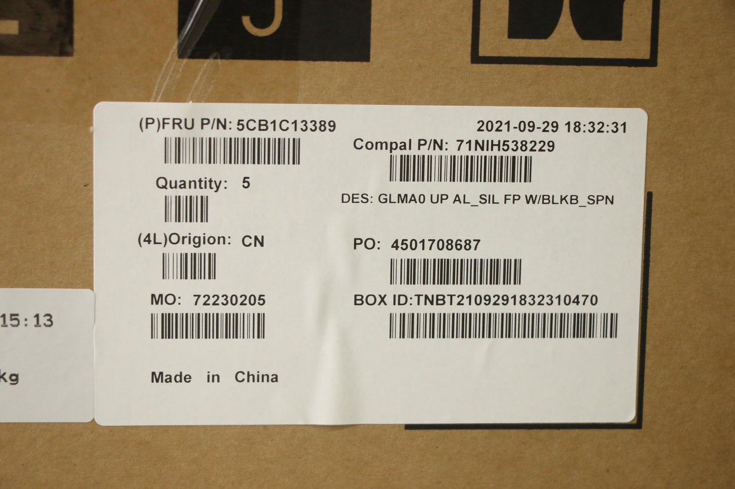 Lenovo Cover Upper C82Lm Al_Sil Fp Bl - 5CB1C13389