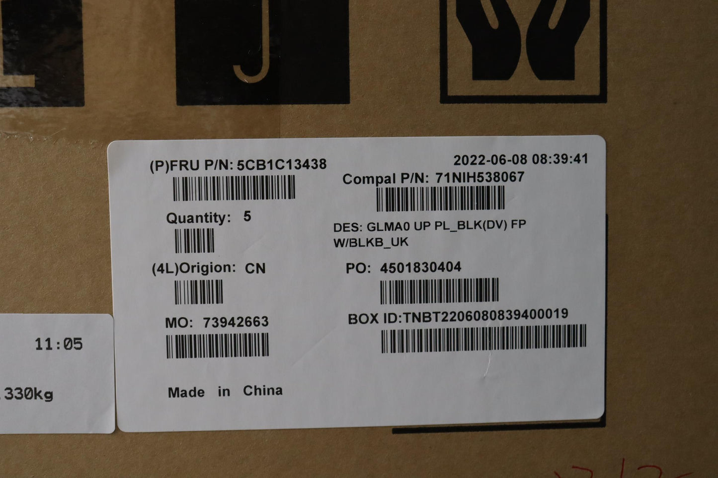 Lenovo Cover Upper C82Lm Pl_Blkd Fp B - 5CB1C13438